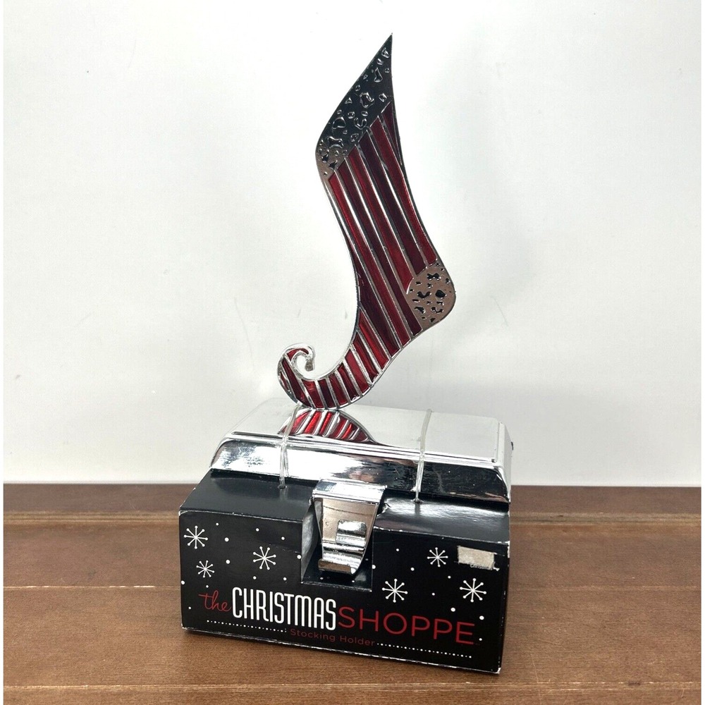 2011 The Christmas Shoppe Hobby Lobby‎ Metal Elf Shoe Stocking Holder, NEW
